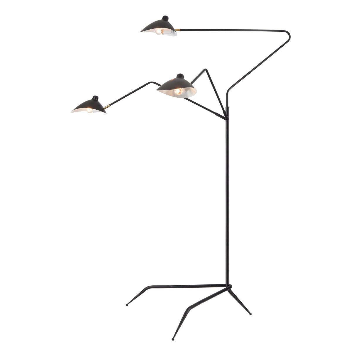 Elk H0019-11103-LED Risley 81.5'' High 3-Light Floor Lamp - Matte Black - Includes LED Bulb