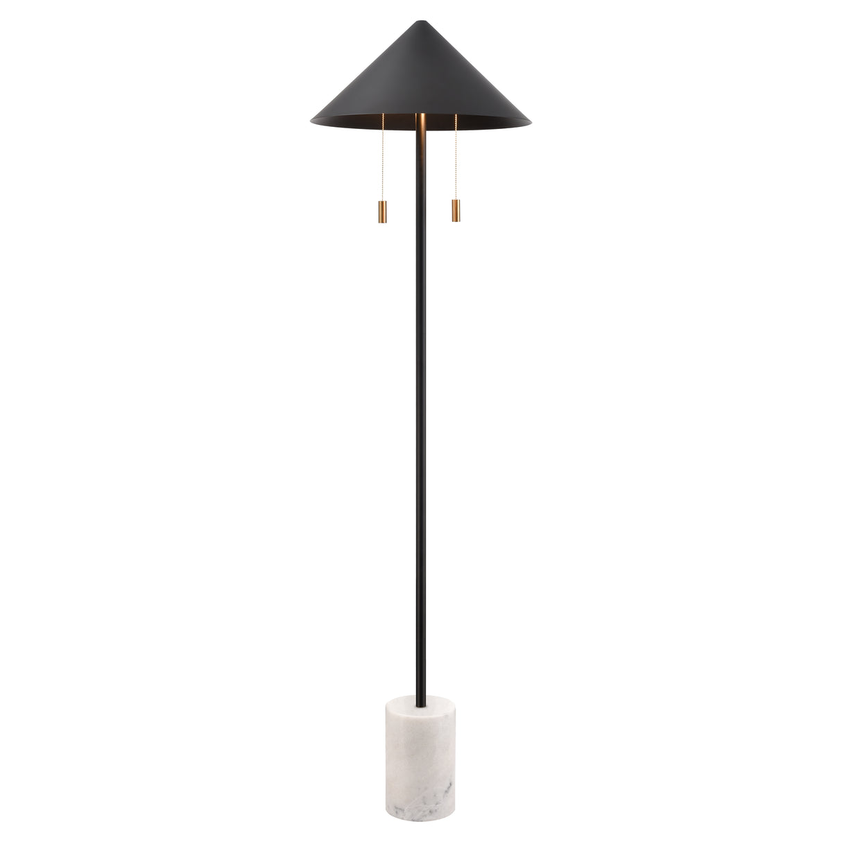 Elk H0019-11111-LED Jordana 58'' High 2-Light Floor Lamp - Matte Black - Includes LED Bulb