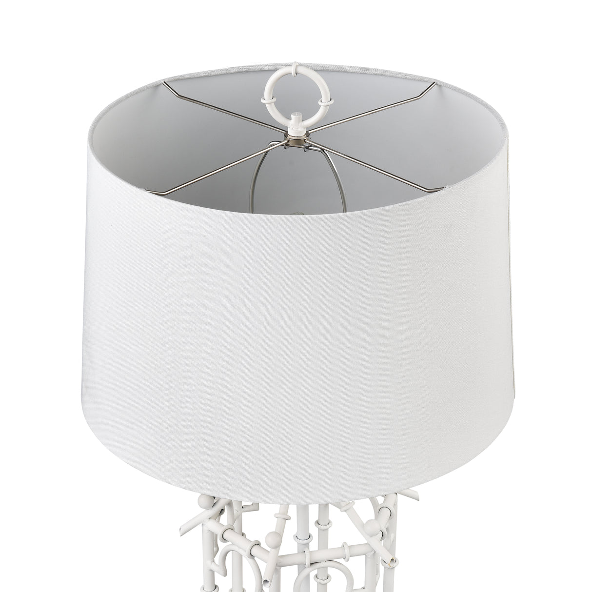 Elk H0019-11553 Bamboo Birdcage 32.25'' High 1-Light Table Lamp - White