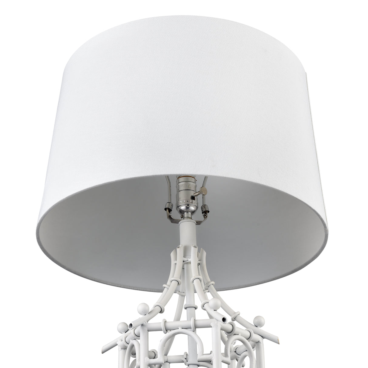 Elk H0019-11553 Bamboo Birdcage 32.25'' High 1-Light Table Lamp - White