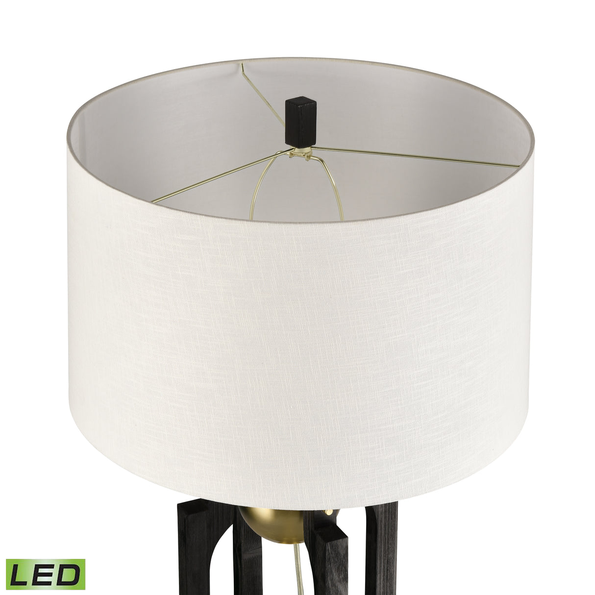 Elk H0019-11561-LED Robard 62'' High 1-Light Floor Lamp - Shou Sugi Ban - Includes LED Bulb