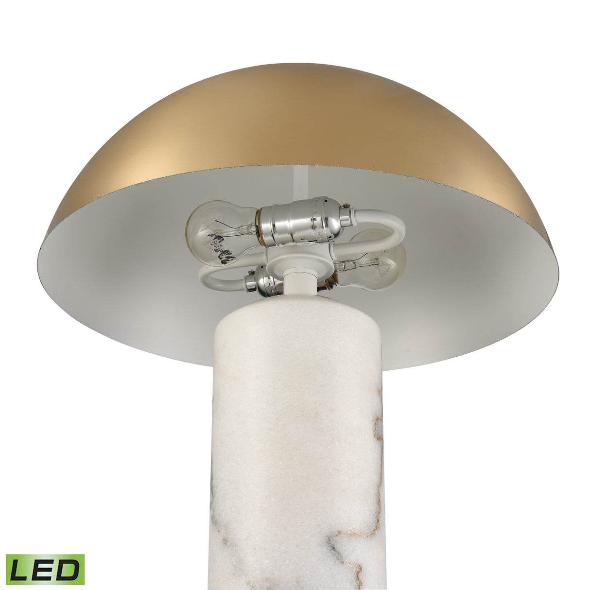 Elk H0019-11854-LED Edisto 18'' High 2-Light Table Lamp - White - Includes LED Bulb