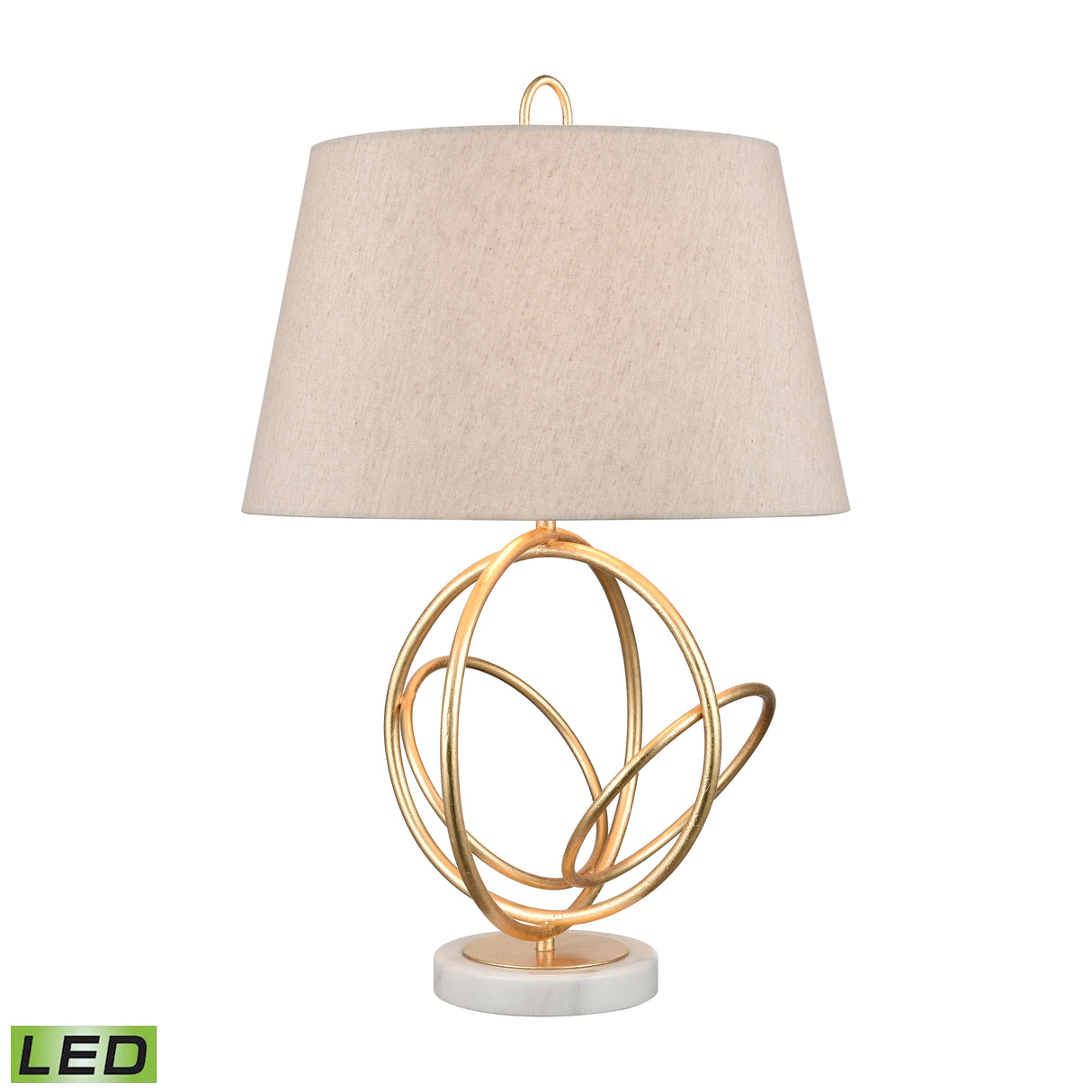 Elk H0019-7986-LED Morely 26'' High 1-Light Table Lamp - Gold Leaf - Includes LED Bulb