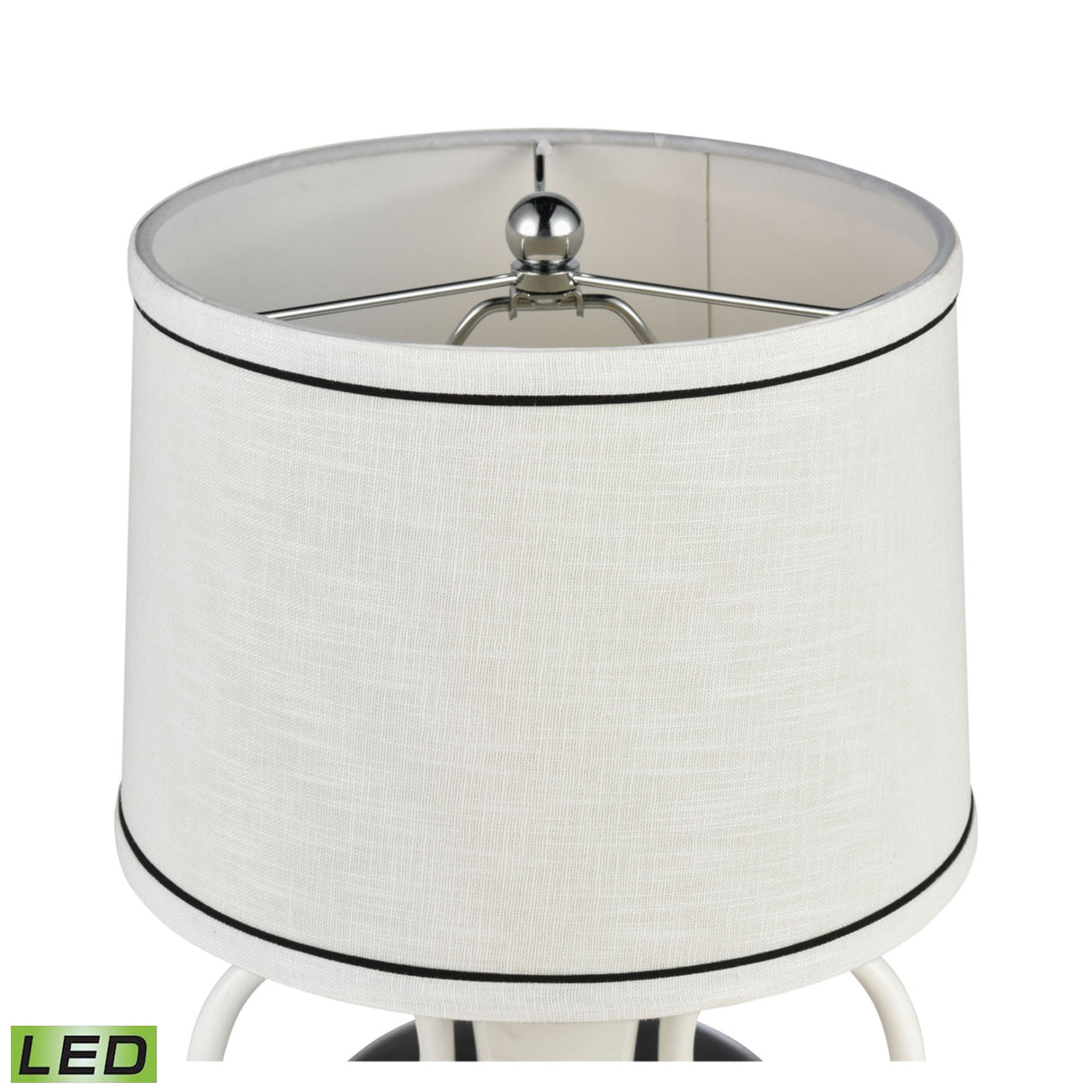 Elk H0019-7995-LED Luxor Gardens 18'' High 1-Light Table Lamp - White - Includes LED Bulb