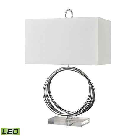 Elk H0019-8557-LED Eero 24'' High 1-Light Table Lamp - Chrome - Includes LED Bulb