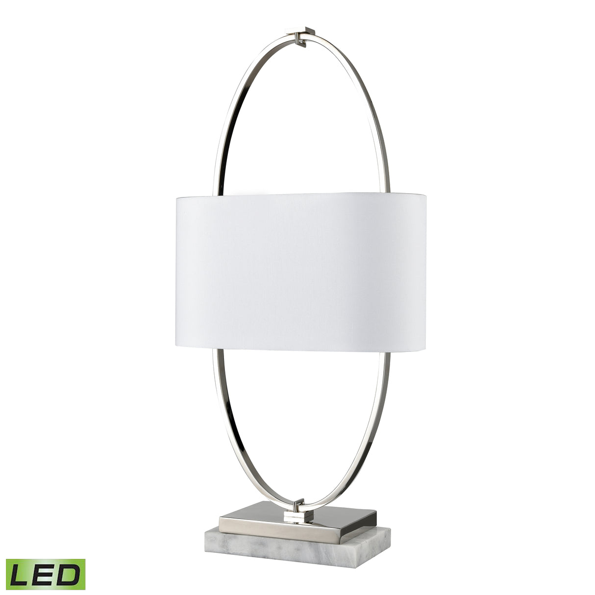 Elk H0019-9571-LED Gosforth 32'' High 1-Light Table Lamp - Polished Nickel - Includes LED Bulb