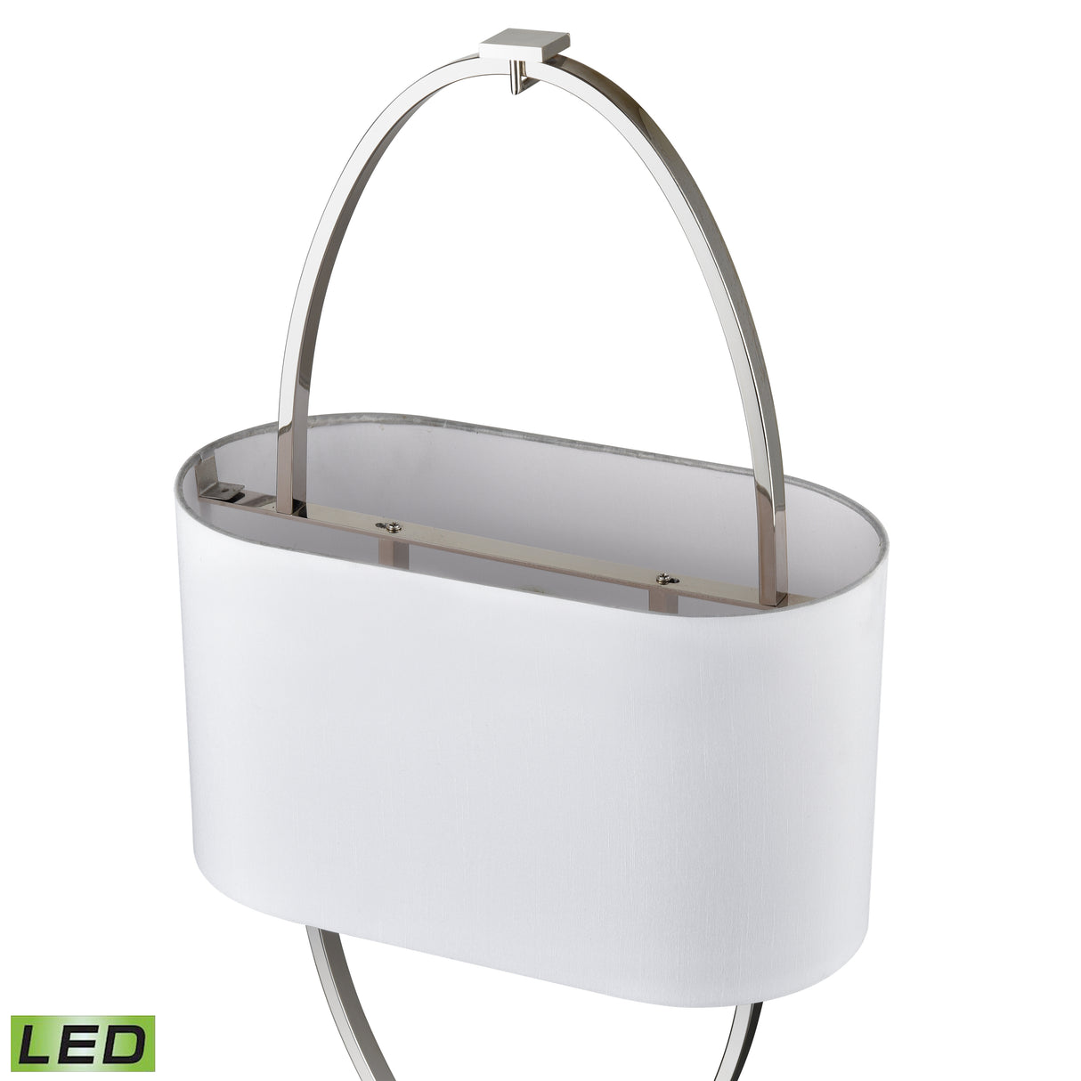 Elk H0019-9571-LED Gosforth 32'' High 1-Light Table Lamp - Polished Nickel - Includes LED Bulb