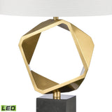 Elk H0019-9595-LED Optical 32'' High 1-Light Table Lamp - Brass - Includes LED Bulb