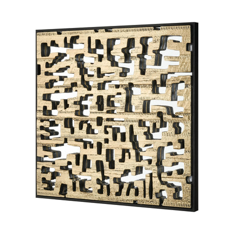 Elk H0036-8216 Mapped Dimensional Wall Art - Gold