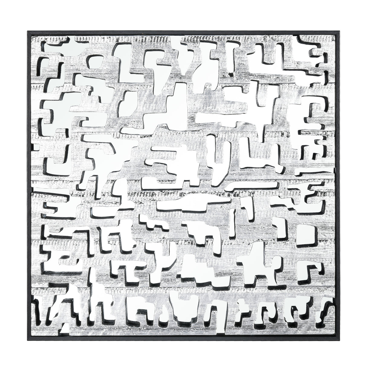 Elk H0036-8217 Mapped Dimensional Wall Art - Silver