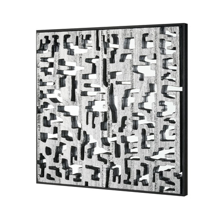 Elk H0036-8217 Mapped Dimensional Wall Art - Silver
