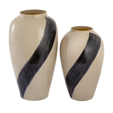 Elk H0897-10974 Brushstroke Vase - Large Cream