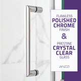 ANZZI SD-AZ051-01CH Lancer 23 in. x 72 in. Semi-Frameless Shower Door with TSUNAMI GUARD in Polished Chrome