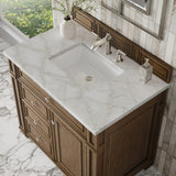 Bristol 36" Single Vanity, Saddle Brown w/ 3 CM Victorian Silver Silestone Top