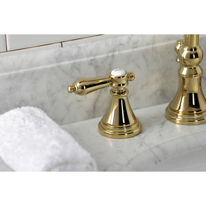 Kingston Brass KS2982BAL Heirloom Widespread Bathroom Faucet with Brass Pop-Up, Polished Brass