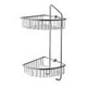 ALFI brand AB9532 Polished Chrome Corner Mounted Double Basket Shower Shelf Bathroom Accessory