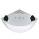 EAGO AM200  5' Rounded Modern Double Seat Corner Whirlpool Bath Tub with Fixtures