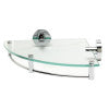 ALFI brand AB9546 Polished Chrome Corner Mounted Glass Shower Shelf Bathroom Accessory