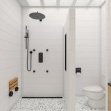 Matte Black Stainless Steel 16" Round Ultra-Thin Rain Shower Head