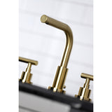 Kingston Brass FSC8953CML Manhattan Widespread Bathroom Faucet with Brass Pop-Up, Brushed Brass