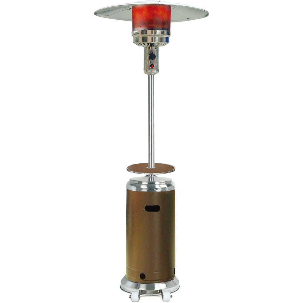 Hanover HAN002BRSSL Steel Umbrella patio heater, 7' tall, propane, 48,000 BTU