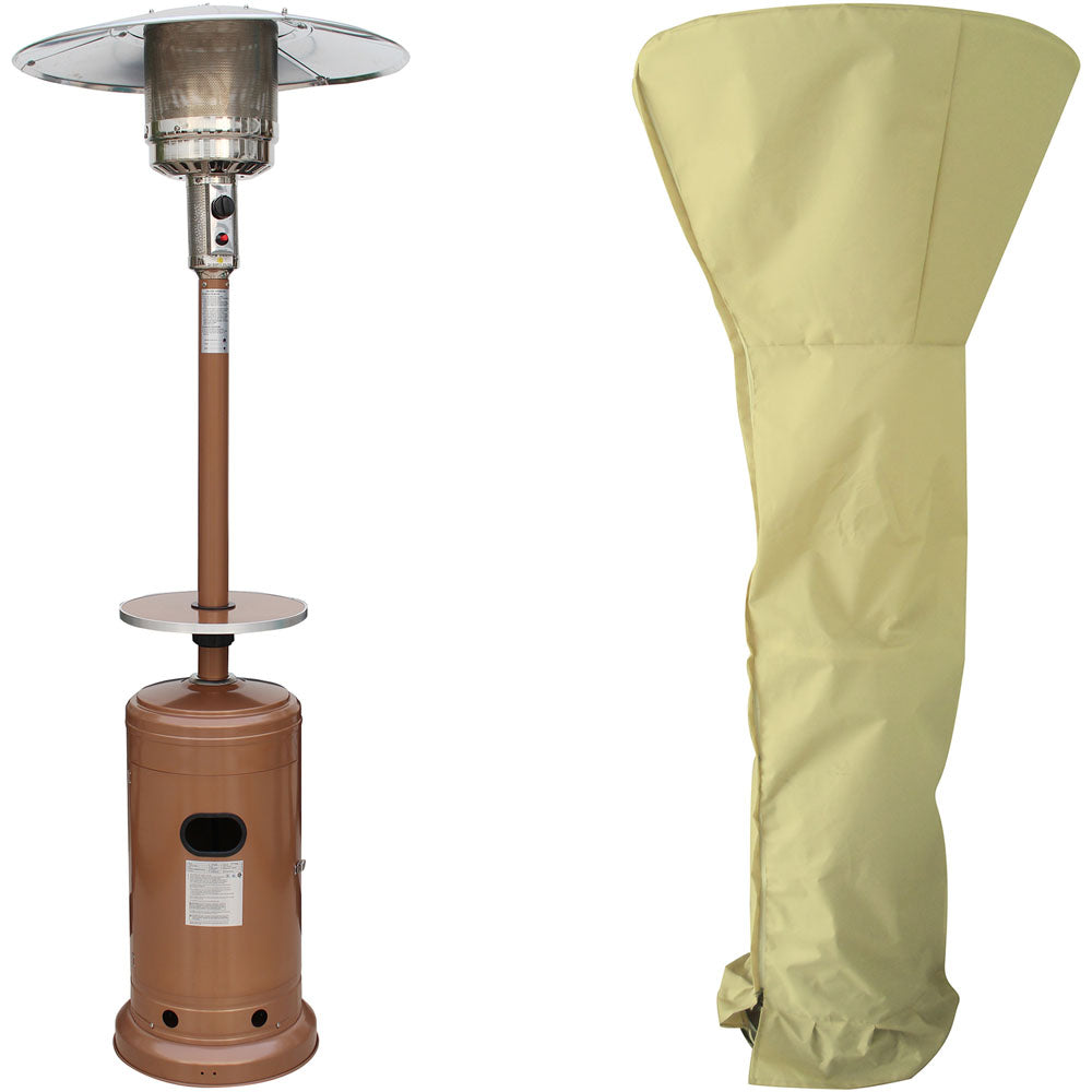 Hanover HAN005AB-CV Steel Umbrella patio heater, 7" tall, propane, 48,000 BTU with Cover