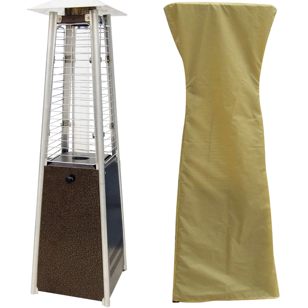 Hanover HAN0202HB-CV Mini Pyramid Portable Table Top Patio Heater with Cover