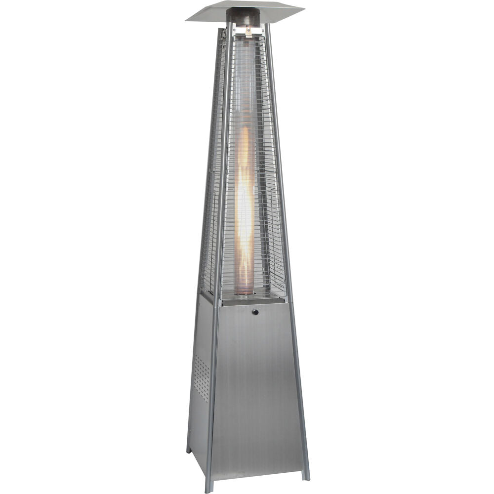 Hanover HAN102SSL Pyramid Flame Glass patio heater, 7' tall, propane, 42,000 BTU