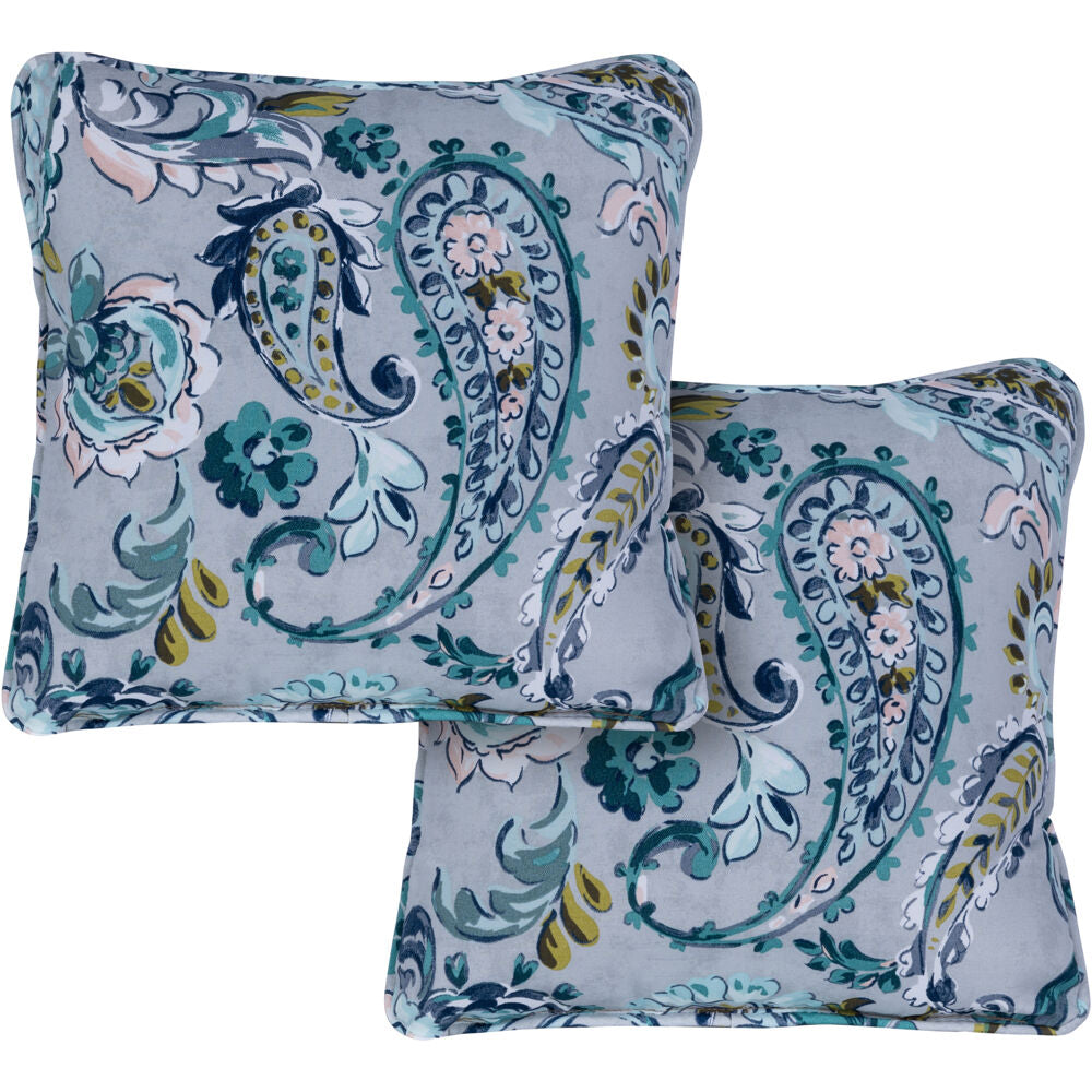 Hanover HANTPPAIS-GYB-2 Hanover Toss Pillow Paisley Pattern Set of 2