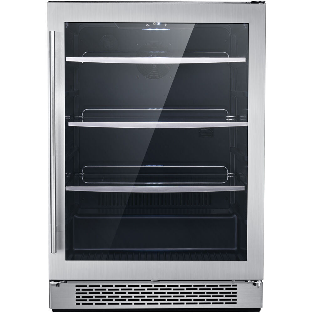 Hanover HBV60101-4SS Studio Series 24" Bev Ctr/Refr, 172 Can, Touch, Single Zone, Reversible