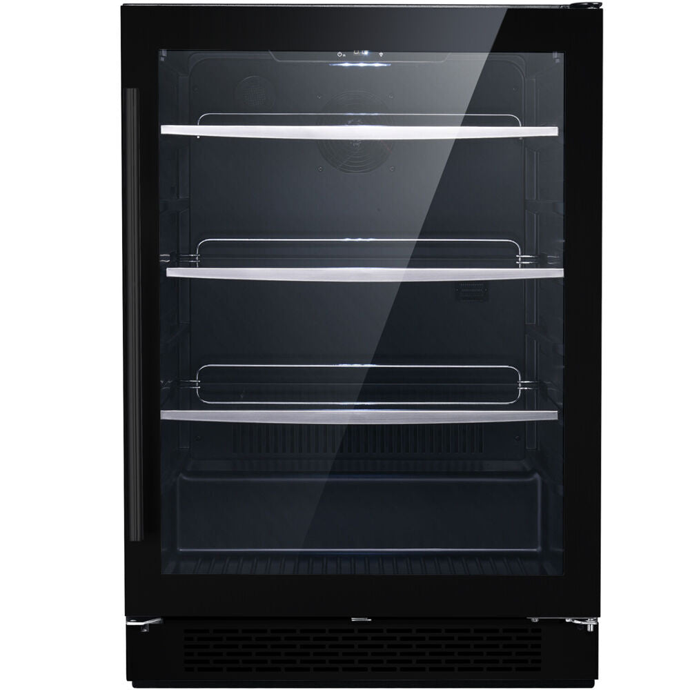 Hanover HBV60101-5BSS The Vault 24" Bev Ctr/Refr, 172 Can, Touch, Single Zone, Reversible