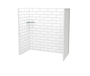 MAAX 103418-301-526 Utile 6032 Composite Direct-to-Stud Three-Piece Tub Wall Kit in Metro Tux