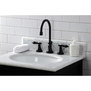 Kingston Brass KS2980BAL Heirloom Widespread Bathroom Faucet with Brass Pop-Up, Matte Black