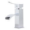 ALFI brand AB1258-PC Polished Chrome Square Body Curved Spout Single Lever Bathroom Faucet