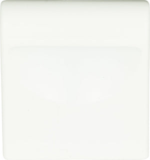 Atlas Homewares Round Rail Knob 1 1/8 Inch High White Gloss