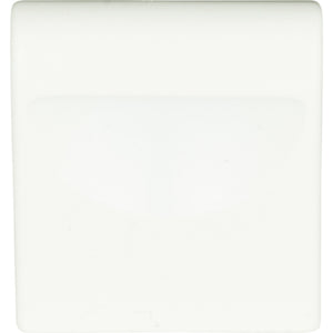 Atlas Homewares Round Rail Knob 1 1/8 Inch High White Gloss