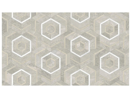 Anatolia Tile Utopio Hexo Clay Honed Natural Stone Waterjet Mosaic 5001-0394-0 Hexo Clay - premium natural stone mosaic tile from Anatolia Tile, available at PoshHaus showroom in Keene, NH