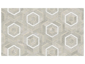Utopio Hexo Clay Honed Natural Stone Waterjet Mosaic