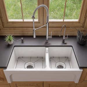 Brushed Nickel Commercial Spring Kitchen Faucet