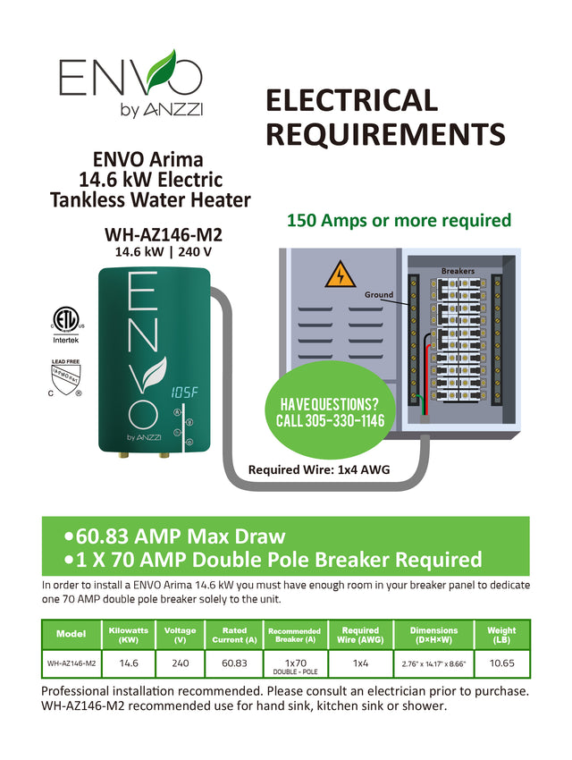 ENVO Arima Two-Pack 14.6 kW Tankless Electric Water Heater