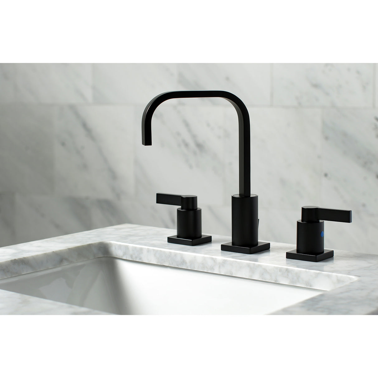 Fauceture FSC8960NDL NuvoFusion Widespread Bathroom Faucet, Matte Black