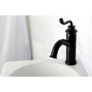 Fauceture LS5410RL Royale Single-Handle Bathroom Faucet with Push Pop-Up, Matte Black