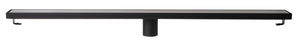 ALFI brand 36" Black Matte Stainless Steel Linear Shower Drain with Solid Cover