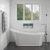ALFI brand 24 x 12 Polished Stainless Steel Horizontal Single Shelf Bath Shower Niche