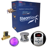 SteamSpa Indulgence 7.5 KW QuickStart Acu-Steam Bath Generator Package with Built-in Auto Drain in Polished Chrome IN750CH-A