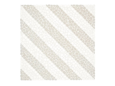Anatolia Cabana Horizon Axis - Patterned Pebble Tumbled Marble Mosaic - 1 Sheet = 1 Sqft 5001-0451-0 Horizon Axis - premium natural stone mosaic tile from Anatolia Tile, available at PoshHaus showroom in Keene, NH