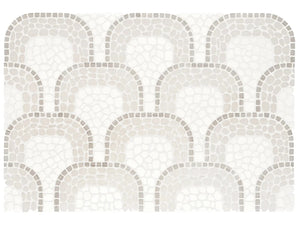 Cabana Horizon Flow - Patterned Pebble Tumbled Marble Mosaic 1 Sheet = .829 Sqft