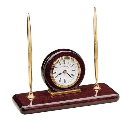 Howard Miller Rosewood Desk Set Tabletop Clock 613588