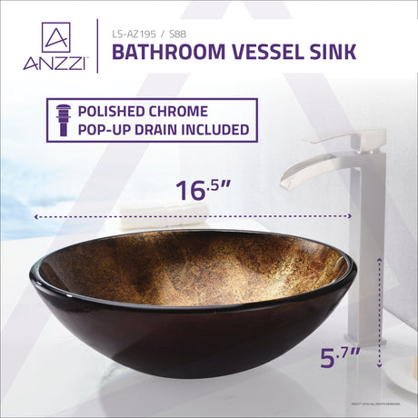ANZZI LS-AZ195-R Series Vessel Sink in Autumn Dusk