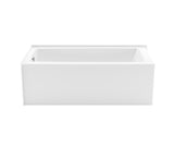 MAAX 106812-000-002-101 Mackenzie Corner 6030 AFR AcrylX Corner Left-Hand Drain Bathtub in White